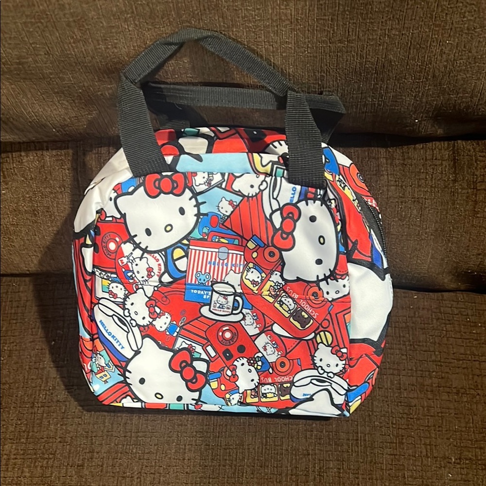 Hello Kitty Red and White lunch/make up or misc Bag
